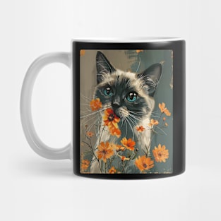 Ragdoll  Cat Flowers Photo Funny Cat Lover Gift Idea Mug